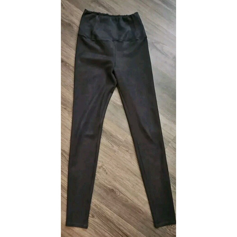 Aritzia Wilfred Free Leggings Small Black Faux Leather Pants Vegan High Rise